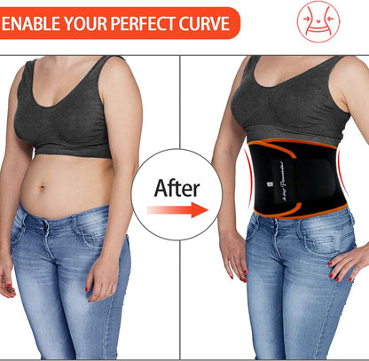 Waist Trimmer Sweat Belt – Adjustable Waist Trainer for Women & Men, Plus Size Available