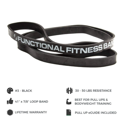 41" Latex Resistance Band (30–50 lbs) – Pull-Up Assist & Full-Body Training Band with Lifetime Warranty