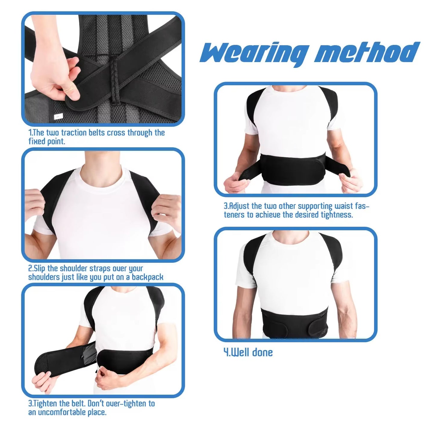 Adjustable Posture Corrector – Breathable Back, Shoulder & Lumbar Support Brace for Spine Alignment