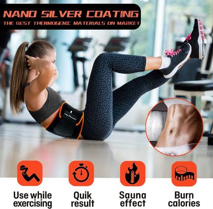 Waist Trimmer Sweat Belt – Adjustable Waist Trainer for Women & Men, Plus Size Available