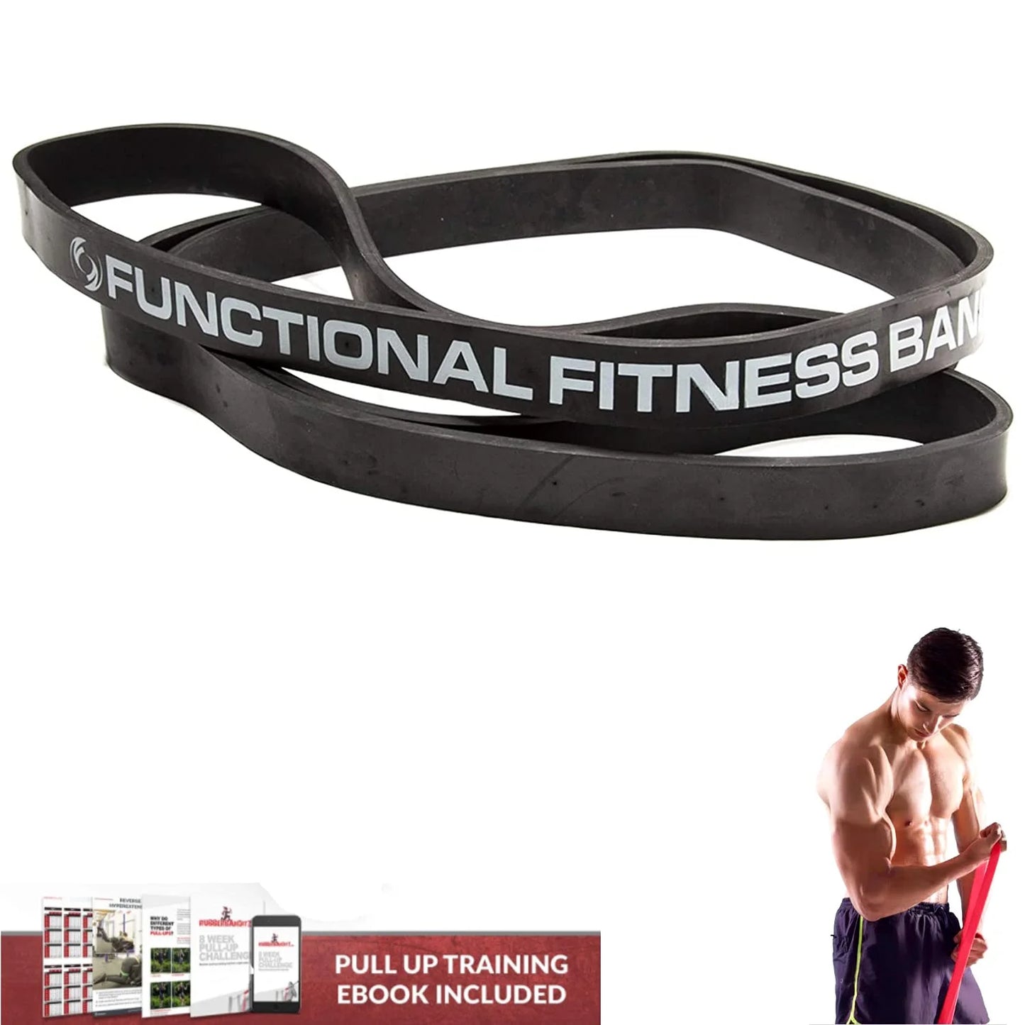 41" Latex Resistance Band (30–50 lbs) – Pull-Up Assist & Full-Body Training Band with Lifetime Warranty