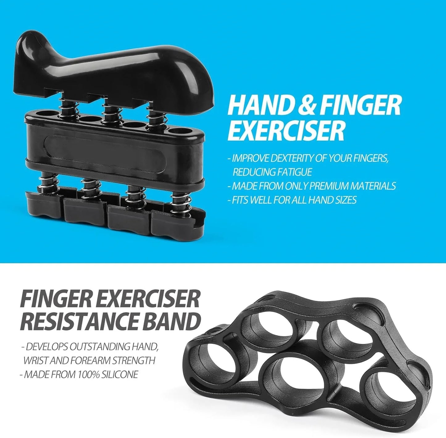 Adjustable Grip Strengthener Kit – 5-Pack Hand, Wrist & Forearm Trainer Set