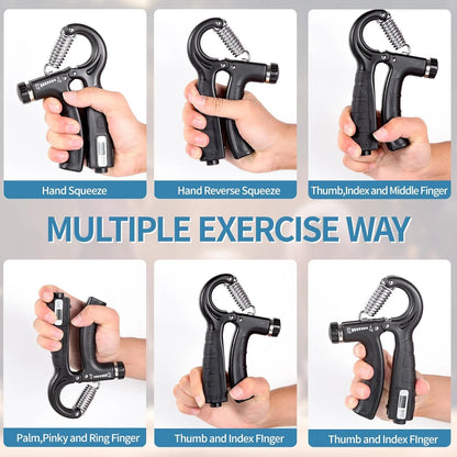 Adjustable Grip Strengthener Kit – 5-Pack Hand, Wrist & Forearm Trainer Set