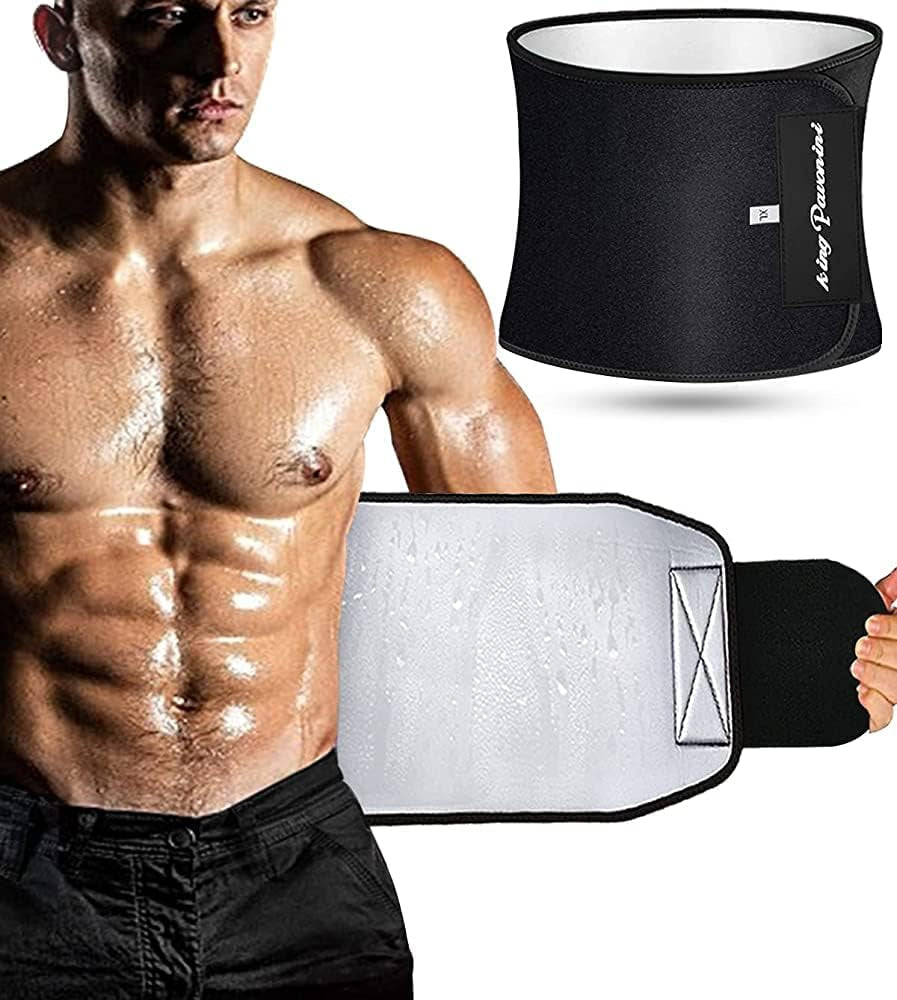 Waist Trimmer Sweat Belt – Adjustable Waist Trainer for Women & Men, Plus Size Available